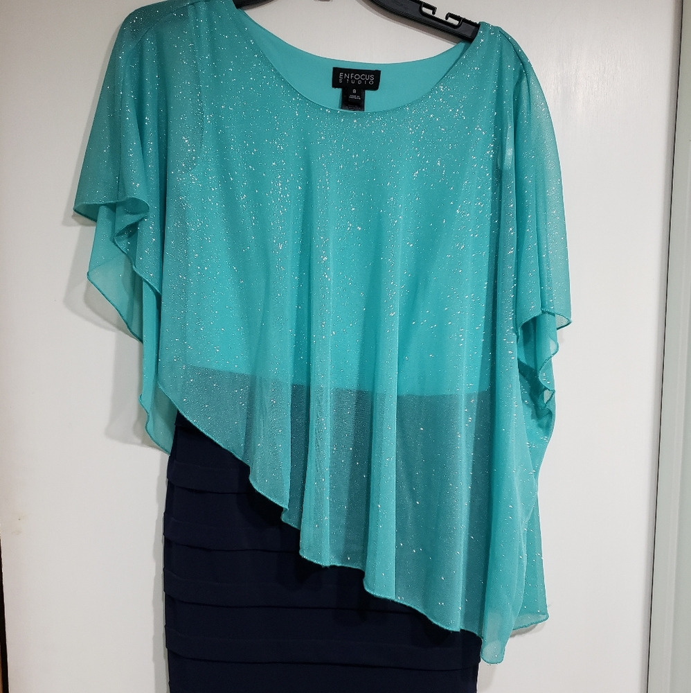 Black with Turquoise dress